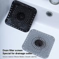 thumbnail image 4 of Silicone Sewer Outfall Drain Filter Round Shape Anti-blocking Floor Drain Mesh Cover Hair Clean Up Sink Strainer Filter, 4 of 6