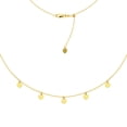 thumbnail image 1 of 5 Dangle Mini Disc Choker 14k Gold Necklace, 16" Adjustable, 1 of 1