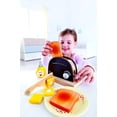 thumbnail image 2 of Set de tostadora Pretend Play Kitchen Playset Hape de madera negra, 2 of 7
