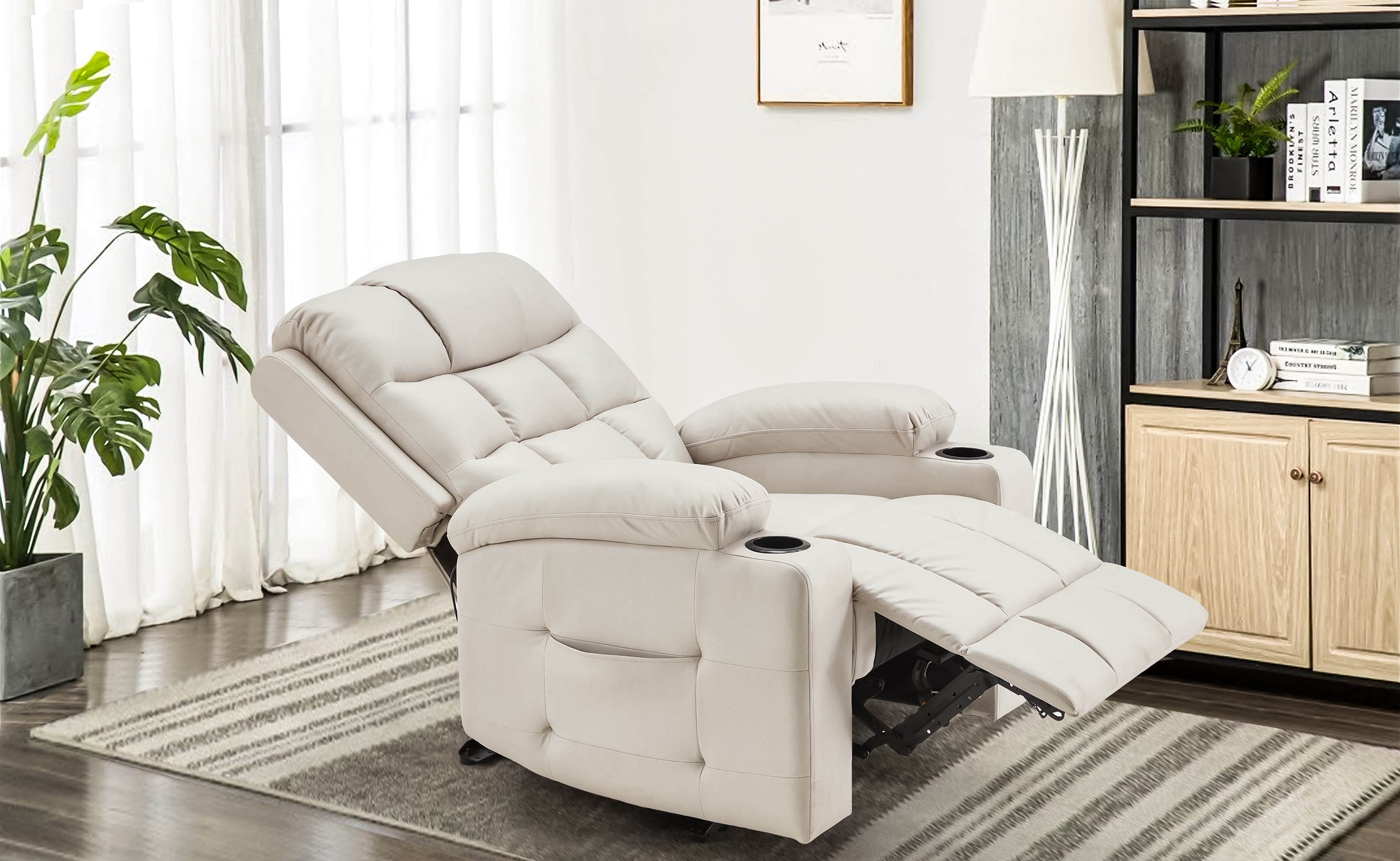 YODOLLA Oversized Nursery Electric Recliner Chair, Power Sofa with