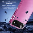 thumbnail image 3 of Entronix Rugged Heavy Duty Case for iPhone 17 Air – Triple-Layer Protective Bumper Cover, Hot Pink, 3 of 5