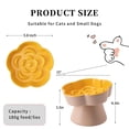 thumbnail image 2 of Comedero Inclinado de Cerámica TRUNDISAN con Diseño de Flor para Gatos - Alimentador Lento, 2 of 5