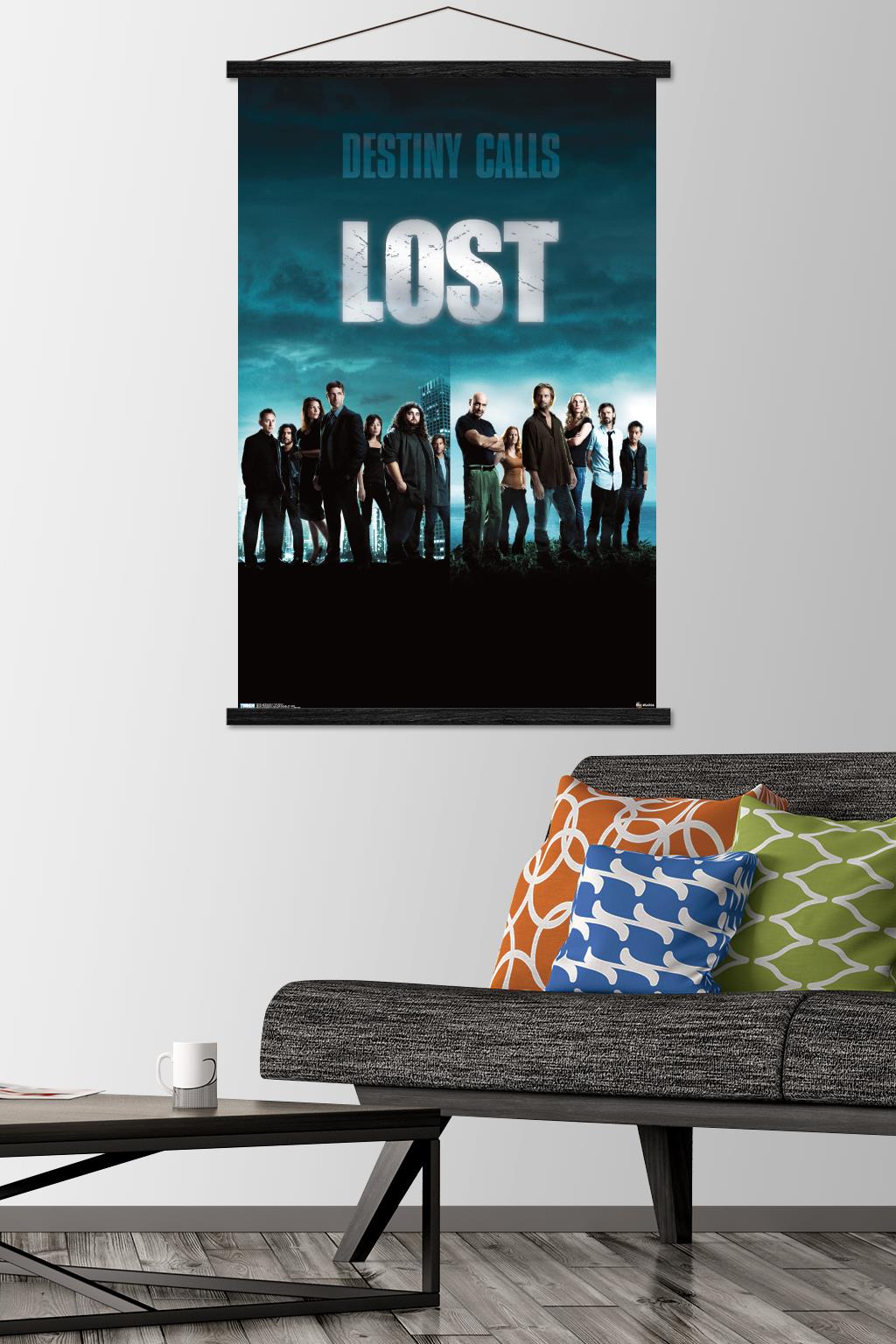 Lost Season 5 - One Sheet Wall Poster with Wooden Magnetic Frame, 22.375" x 34"