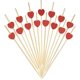thumbnail image 1 of Palillos de dientes TUNC Con forma de corazón rojo para aperitivos 100 un, 1 of 5