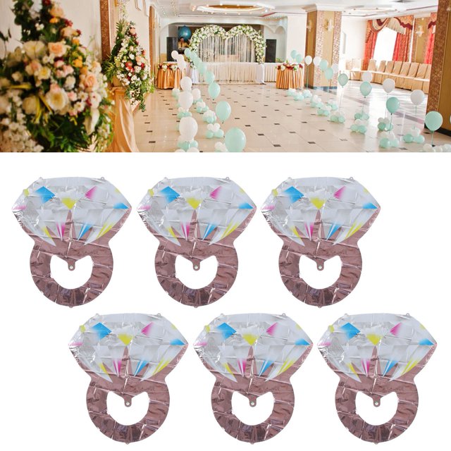 Fugacal Bride Balloon, Decoration Aluminum Foil Ring Balloon For Birthday Parties For Engagement
