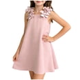 thumbnail image 1 of Robe Fleurie pour Filles 1 Épaule Sans Manches Ligne A Robe de Princesse de Fête 7 Couleurs Questions Questions:, 1 of 6