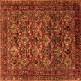 thumbnail image 1 of Ahgly Company Indoor Square Persian Orange Traditional Area Rugs, 4' Square, 1 of 1
