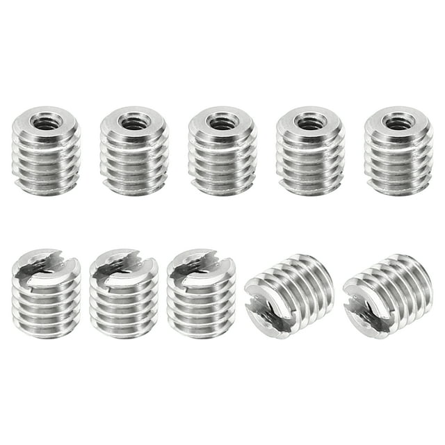 Unique Bargains Adaptateurs de Filetage Manchon Réducteur Écrou 10 Pcs M5x0.8 Mâle à M2x0.4 Femelle Réparation Insert Écrou 5mm