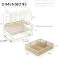 thumbnail image 2 of Gold Desk Organizer with Drawer - Metal Mesh File Holder for Office Supplies, 2 of 6
