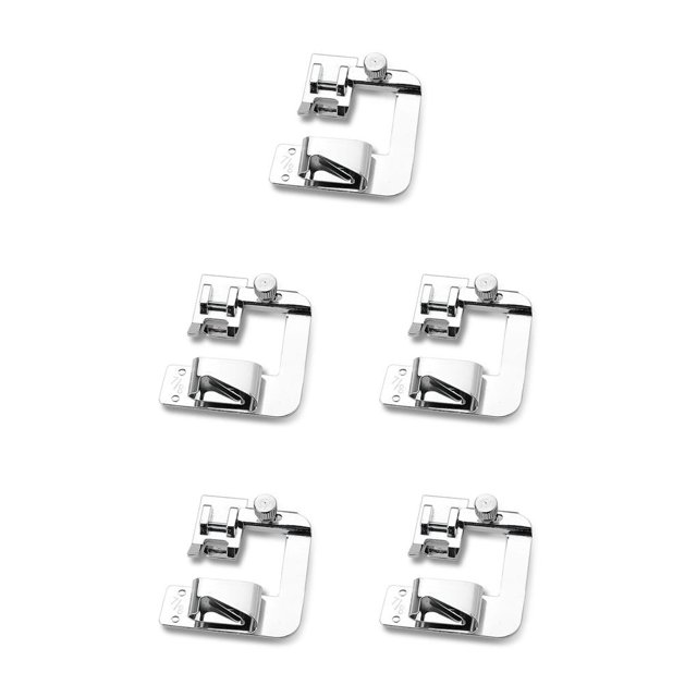Billuyoard Prensatelas para máquina de coser doméstica, prensatelas para el hogar, prensatelas para pies, dobladillo de retales, suministros de 7/8 prensado 5Conjunto