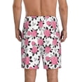 thumbnail image 4 of Lsque Rose Flowers Mens Sleep Pajama Shorts,Short Pajama Pants, Cotton Ultra-Soft Knit-Medium, 4 of 9