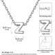 thumbnail image 2 of 1 gargantilla con letra Z inicial para mujer, plata de ley 925/chapada en oro, joyería con nombre y monograma, 2 of 5