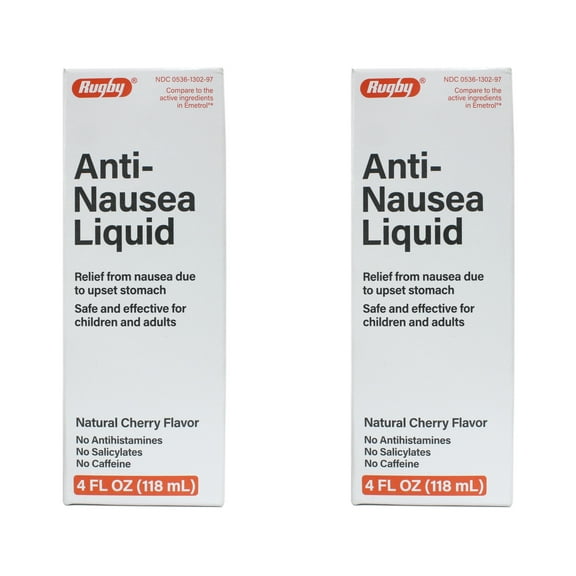 2 Pack Major Formula EM Anti-Nausea Upset Stomach Relief, Liquid Cherry Flavor, 4 Ounce