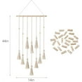 thumbnail image 2 of Pictures Cards Frame Holder Art Hanger,Handmade Boho Style Hanging Photo Display with 10 tassels 20 Clip Holders and Light Strip,Tassel Wall Hangings for Photo Storage Home Decor Beige, 2 of 7