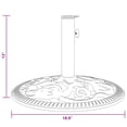 thumbnail image 4 of Base para paraguas VidaXL de hierro de 48 cm con diseño floral, color negro, 4 of 9