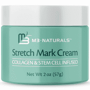 M3 Naturals Stretch Mark Lotion Maternity Scar Cream with Collagen and Stem Cells, 2 oz