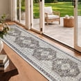 thumbnail image 6 of CYNERA Vintage Distressed Bohemian Runner Rug Brown 2'x10', Soft Machine Washable Foldable Non-Slip Carpet for Hallway Kitchen Entryway Living Room Bedroom, 6 of 8