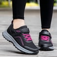 thumbnail image 5 of CushHide Womens Walking Shoes Slip On Sneakers Lightweight Breathable Mesh Comfortable Casual Sports Shoes for Women with Hook Loop Strap Black Purple, 5 of 6