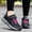 black, variant on CushHide Womens Walking Shoes Slip On Sneakers Lightweight Breathable Mesh Comfortable Casual Sports Shoes for Women with Hook Loop Strap Black Purple