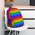 thumbnail image 3 of Rateoe Colorful Glitter Rainbow Pattern Student Backpack Water-resistant Backpack 15-inch Laptop Backpack Lightweight Adjustable School Backpack, 3 of 6
