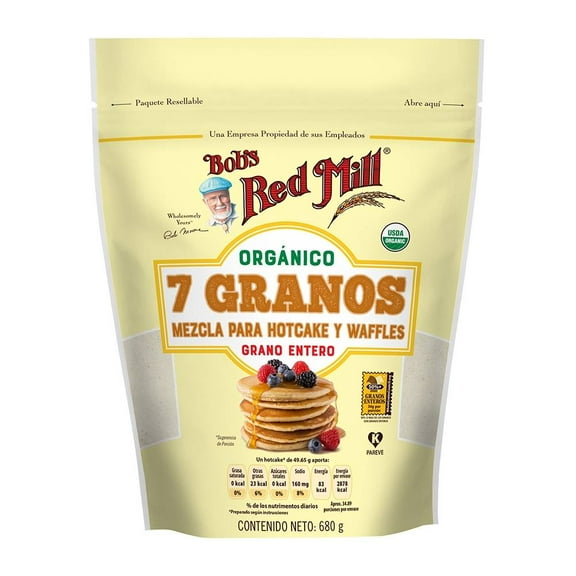 Mezcla para hot cakes y waffles Bob's Red Mill 7 granos orgánico 680 g