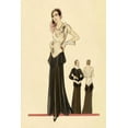 thumbnail image 2 of Vintage Fashion 13x18 White Modern Wood Framed Museum Art Print Titled - Eveningwear in Black and White, 2 of 4
