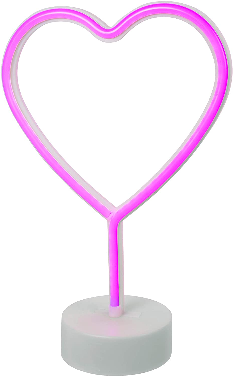 Truu Design Cute Bright LED Heart Neon Light Desk Lamp, 12 x 8 x 4