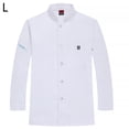 thumbnail image 2 of CHEF UNIFORM Uniform Cocina de manga larga Delantal con bolsillos delanteros Butcher Professional Home Supplies Sweat Bands for Grill Restaurant White l sidaley LF000324-08, 2 of 7