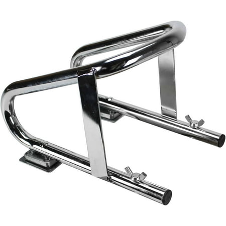 Photo 1 of Extreme Max 5001.5763 Deluxe Chrome Motorcycle Wheel Chock - 5.5" Wide
