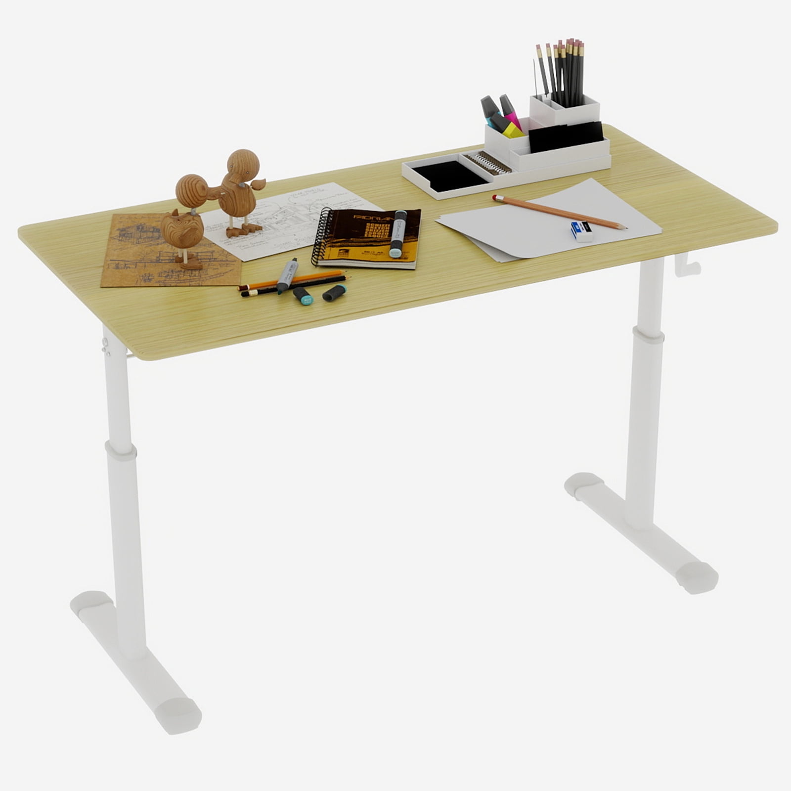 Adjustable Study Desk Suitable for Children And Adults, Height-Adjustable, Multifunctional Home Office Desk, Compact Design, 60x120cm