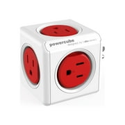Allocacoc PowerCube Original, Surge Protector, 5 outlets PC-4120RD/USORPC (Red)