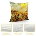 thumbnail image 4 of Leisuo  Throw Pillow Cover Festival Gifts Hand Painting Yellow Sunflowers Autumn Happy Fall Y'all Decorative Home Sofa Chair Car Lumbar Throw Pillow Case Cushion Cover, 4 of 5