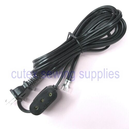 Power Cord, Double Lead For Singer 1581, 1590, 221, 222 Sewing