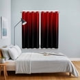 thumbnail image 5 of Curtains 63 Inch Length 2 Panels, Dark Red Black Ombre Grommets Window Treatment Curtain, Modern Abstract Art Striped Gradient Thermal Curtains Drapes for Living Room/Bathroom, 5 of 9