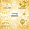 thumbnail image 4 of Twinkle Twinkle Little Star Birthday Decorations Twinkle Star Theme Balloons Gold Glitter Star Banner Garland Moon Star Foil Balloons for Little Star Themed Baby Shower Party Supplies, 4 of 6
