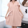 thumbnail image 4 of Riecok Womens Pajamas Robe Cozy Soft Sleeveless Warm Bathrobe with Tie Closure Winter Housecoat Khaki Free Size, 4 of 4