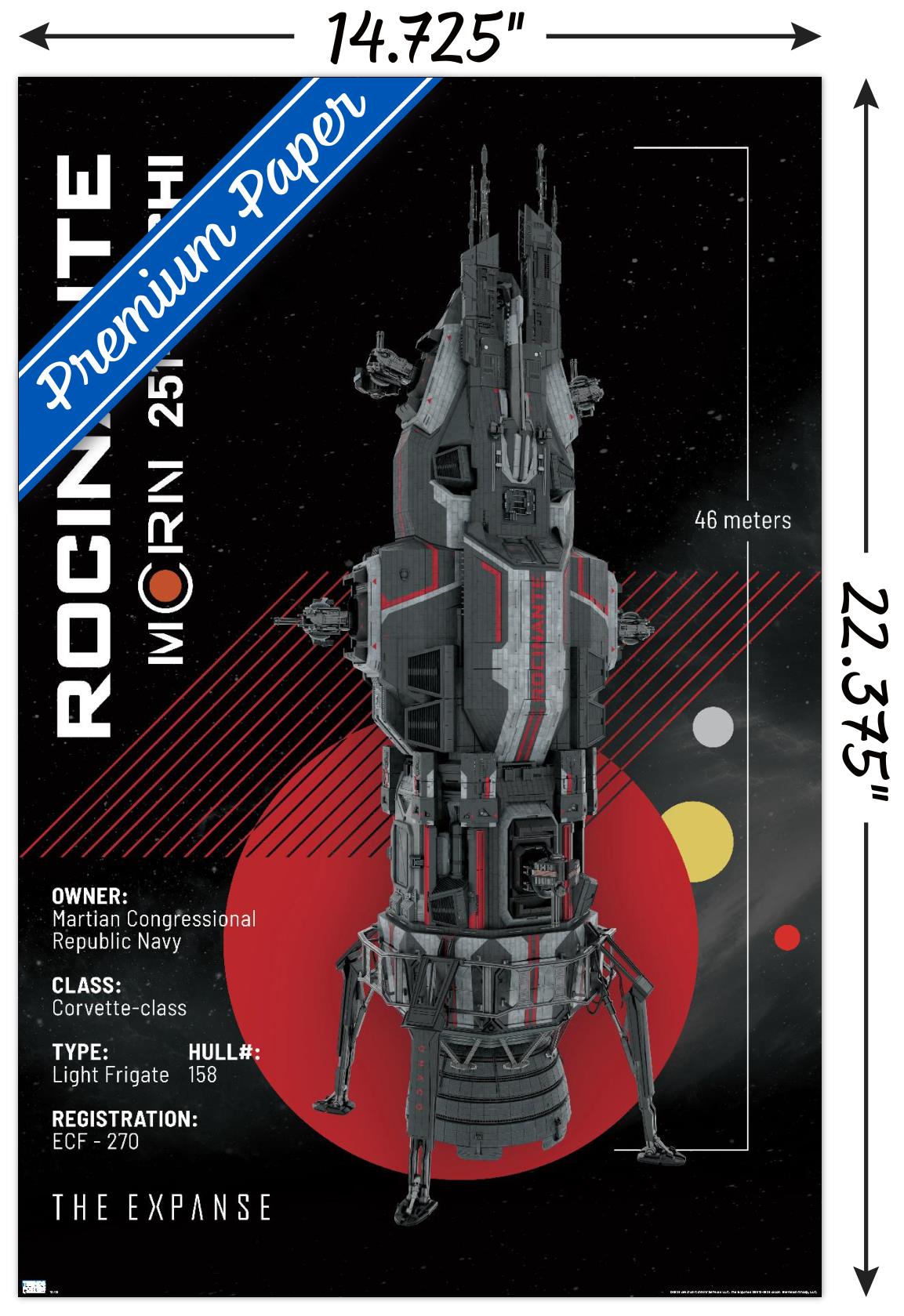 The Expanse - Roci Ship Wall Poster, 14.725" x 22.375"