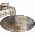 thumbnail image 2 of Brown Ombre Round Area Rug 4 FT, Non Slip Indoor Outdoor Rug, Modern Abstract Art Oil Painting Washable Soft Circular Carpet Non-Shedding Floor Mat for Coffee Table Nursery Foyer Balcony, 2 of 8