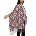 thumbnail image 5 of Cauagu colorful Skull rose Print Women Wrap Shawl tassels Scarves Retro Scarf 77.6"X28.3", 5 of 8