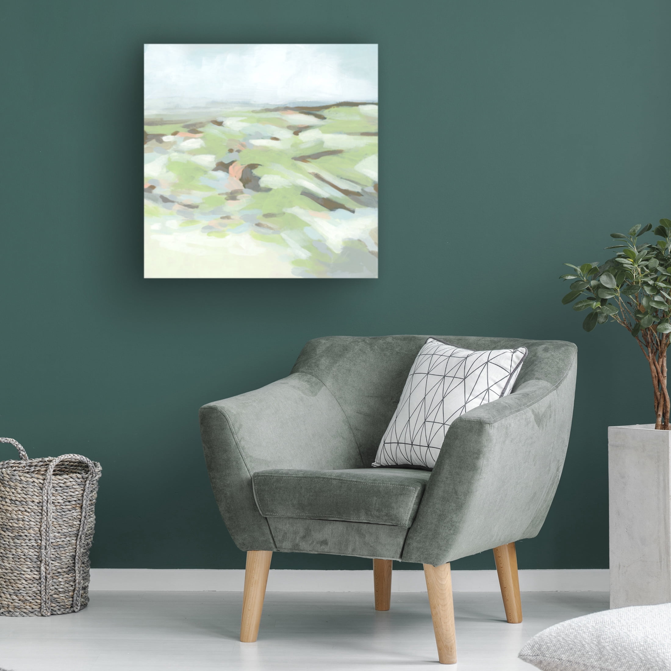 Trademark Fine Art June Erica Vess  Green Valley Slope II Canvas Wall Art