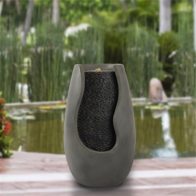 14 Po. 2 gal Fontaine de Jardin Électrique Décorative Moderne en Béton