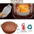 thumbnail image 2 of Air Fryer Silicone Pot, 2Pcs Air Fryer Silicone Liners Round Food Safe Non Stick Air Fryer Basket Oven Accessories, Reusable Replacement of Flammable Parchment Liner Paper Fits 3QT - 5QT Air Fryer, 2 of 2