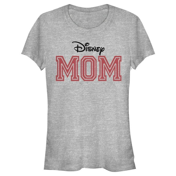 Junior's Mickey & Friends Mother's Day Mom Official Logo Graphic Tee Athletic Heather Large