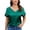 Green, variant on Zeagoo Satin T-shirt for Women V-Neck Short Sleeves Summer Tops Casual Dressy Business Shirts