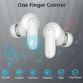 thumbnail image 3 of Wireless Earbuds, Bluetooth Headphones 5.3, Noise Cancelling in-Ear Earphones with LED Display for Mobile Phones, Tablets, White, 3 of 9