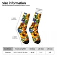 thumbnail image 4 of Painted Sunflower Socks Spring Unique Sunflowers Design Stockings Korean Women Men Soft So, 4 of 6