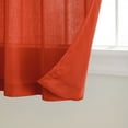 thumbnail image 2 of TOWN & COUNTRY BASICS Cabana Solid Heavyweight Indoor Outdoor Curtains, Light Filtering Opacity with Grommet Top, Water Repellent, 2-Pack Set, 54"x63", Mecca Orange, 2 of 11