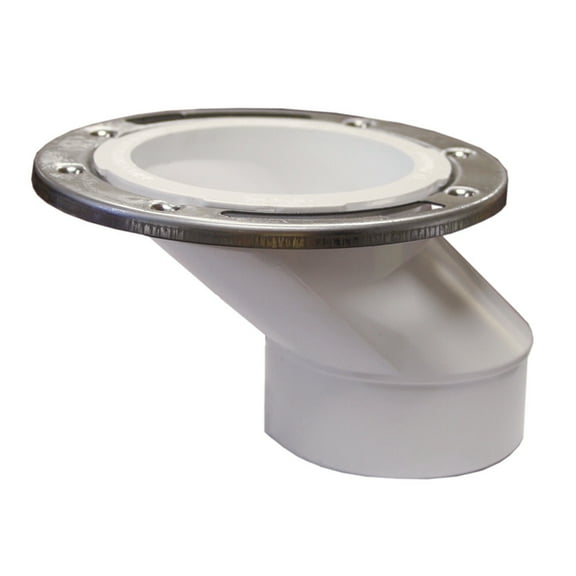 Jones Stephens C57434 3 X 4 Pvc Overall Size Closet Flange W /Ss Ring