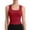 *Red, variant on ClodeEU Women's Breathable Spaghetti Strap Tank Top with Built in Pads ,Versatile Camisole for Layering or Outerwear Khaki,Womens Plus XL