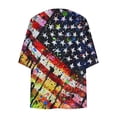 thumbnail image 5 of Gamivast Summer Cardigans for Women Patriotic Star Stripe Print Open Front Loose Flowy Fit Cover Ups Lightweight Breathable Chiffon 3/4 Sleeve Kimono Beach Vacation outfits, 5 of 6